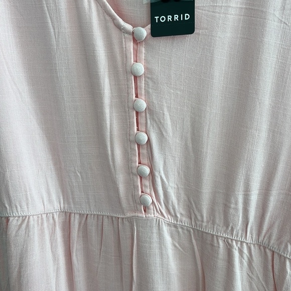 Torrid Blush Lenny Tiered Blouse 5X NWT - Picture 5 of 7